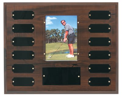 Picture Perpetual Plaque - Cherry Finish with Photo Holder - LyteWork - 3.5x5 Photo Holder