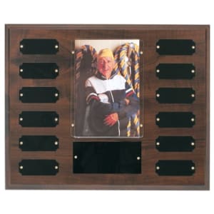 Genuine Walnut Completed Perpetual Plaque - Custom Engraved Plaque