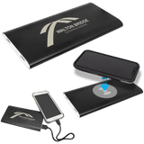 8000MAH Power Bank & Wireless Anodized Aluminum Charger with Power Cord - Laser Engraved Gift