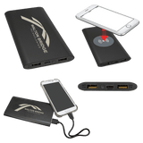8000MAH Power Bank & Wireless Anodized Aluminum Charger with Power Cord - Laser Engraved Gift
