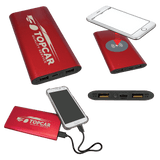 8000MAH Power Bank & Wireless Anodized Aluminum Charger with Power Cord - Laser Engraved Gift