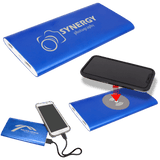 8000MAH Power Bank & Wireless Anodized Aluminum Charger with Power Cord - Laser Engraved Gift