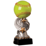 Softball Encore Resin Trophy - Custom Engraved Award