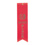 2nd Place Carded Ribbon With String - Custom Award Ribbon