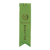 Honorable Mention Carded Ribbon With String - Custom Award Ribbon
