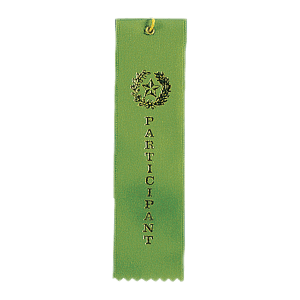 Participant Carded Ribbon With String - Custom Award Ribbon