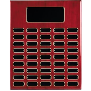 45 Genuine Walnut Completed Perpetual Plaque - Custom Engraved Plaque