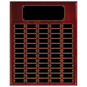 60 Genuine Walnut Completed Perpetual Plaque - Custom Engraved Plaque