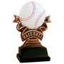 Baseball Ribbon Resin Trophy - Custom Engraved Award