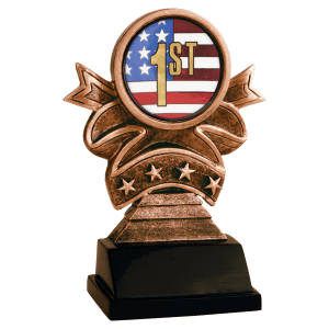2" Insert Holder Ribbon Resin Trophy - Custom Engraved Award