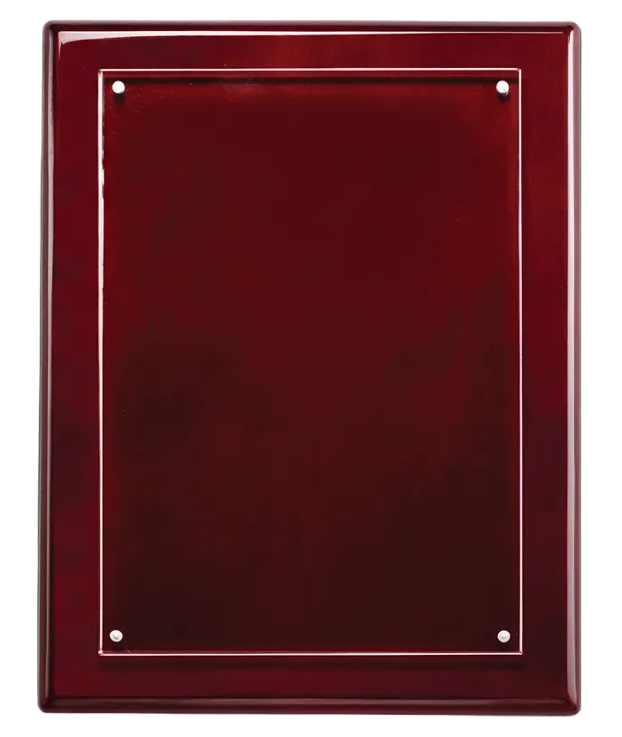 High-Lustr Plaque with Acrylic Engraving Plate - Custom Engraved Plaque