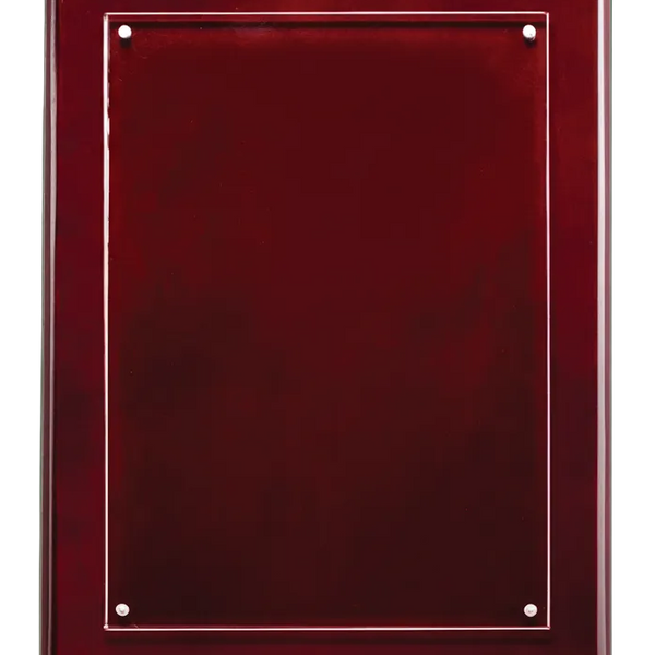 High-Lustr Plaque with Acrylic Engraving Plate - Custom Engraved Plaque