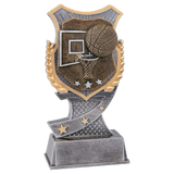 Basketball Shield Award Resin Trophy - Custom Engraved Award