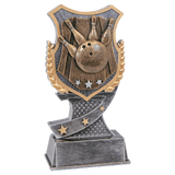 Bowling Shield Award Resin Trophy - Custom Engraved Award
