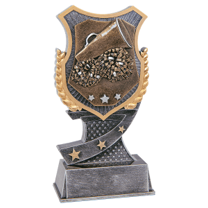 Cheer Shield Award Resin Trophy - Custom Engraved Award