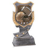Football Shield Award Resin Trophy - Custom Engraved Award