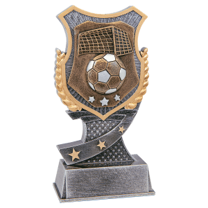 Soccer Shield Award Resin Trophy - Custom Engraved Award