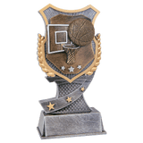 Basketball Shield Award Resin Trophy - Custom Engraved Award