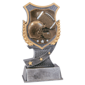 Football Shield Award Resin Trophy - Custom Engraved Award