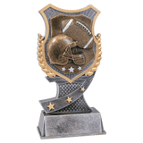 Football Shield Award Resin Trophy - Custom Engraved Award