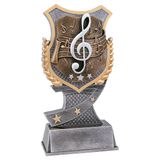 Music Shield Award Resin Trophy - Custom Engraved Award