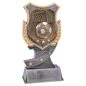 Soccer Shield Award Resin Trophy - Custom Engraved Award