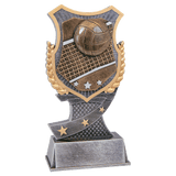 Volleyball Shield Award Resin Trophy - Custom Engraved Award
