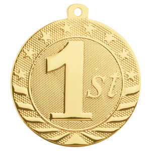 Gold Bright Starbrite Medal - Custom Engraved Award