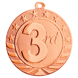 Bronze Bright Starbrite Medal - Custom Engraved Award