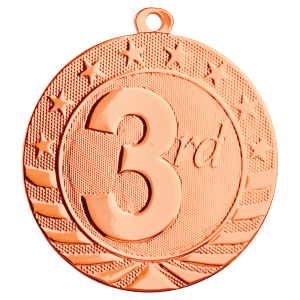 Bronze Bright Starbrite Medal - Custom Engraved Award