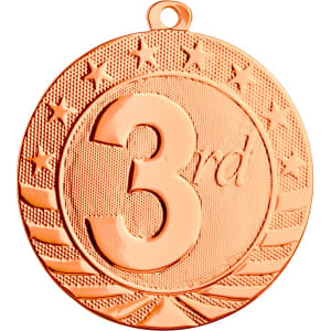 Bronze Bright Starbrite Medal - Custom Engraved Award