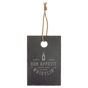Rectangle Slate Cutting Board with Hanger String - Laser Engraved Kitchen