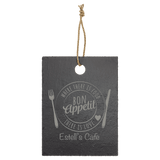 Rectangle Slate Cutting Board with Hanger String - Laser Engraved Kitchen