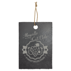 Rectangle Slate Cutting Board with Hanger String - Laser Engraved Kitchen