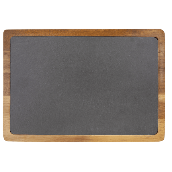 Acacia Wood and Slate Cutting Board - Laser Engraved Kitchen