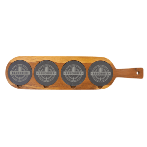 Acacia Wood-Slate Serving Board - Laser Engraved Kitchen