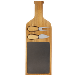Acacia Wood-Slate Serving Board with Two Tools - Laser Engraved Kitchen
