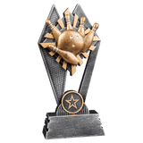 Bowling Sun Ray Resin Trophy - Custom Engraved Award