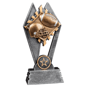 Football Sun Ray Resin Trophy - Custom Engraved Award