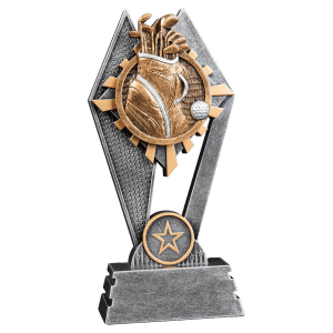 Golf Sun Ray Resin Trophy - Custom Engraved Award