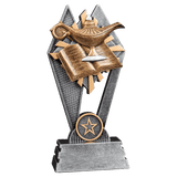Lamp-Of-Knowledge Sun Ray Resin Trophy - Custom Engraved Award