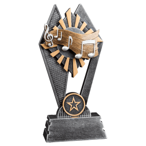 Music Sun Ray Resin Trophy - Custom Engraved Award