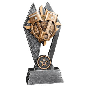 Racing Sun Ray Resin Trophy - Custom Engraved Award