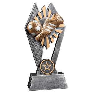 Soccer Sun Ray Resin Trophy - Custom Engraved Award