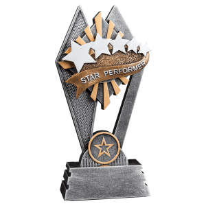 Star-Performer Sun Ray Resin Trophy - Custom Engraved Award
