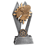 Tennis Sun Ray Resin Trophy - Custom Engraved Award