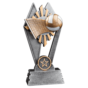 Volleyball Sun Ray Resin Trophy - Custom Engraved Award
