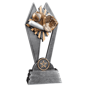 Baseball/Softball Sun Ray Resin Trophy - Custom Engraved Award