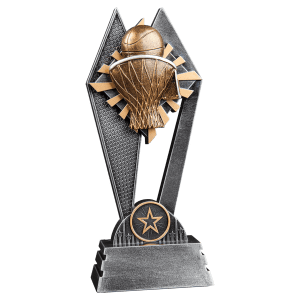 Basketball Sun Ray Resin Trophy - Custom Engraved Award