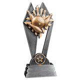 Bowling Sun Ray Resin Trophy - Custom Engraved Award